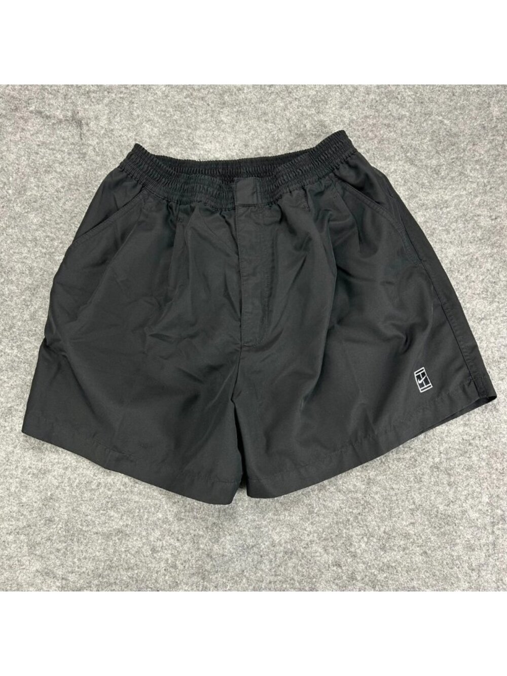 Vintage 90s Nike Athletic Shorts Womens L Black Activewear Elastic Waist Pockets